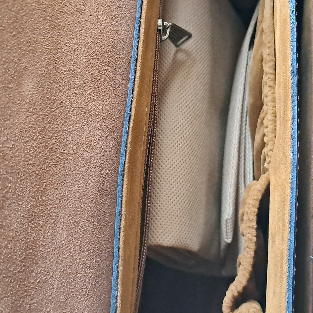 Patricia Nash messenger leather purse Charonne tan - Picture 7 of 12